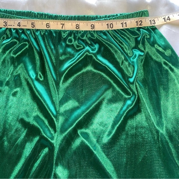 3 Pc Emerald Green Pajama Set Embroidered Flower & Lace Cami Shorts & Pants Sz M - Picture 10 of 15
